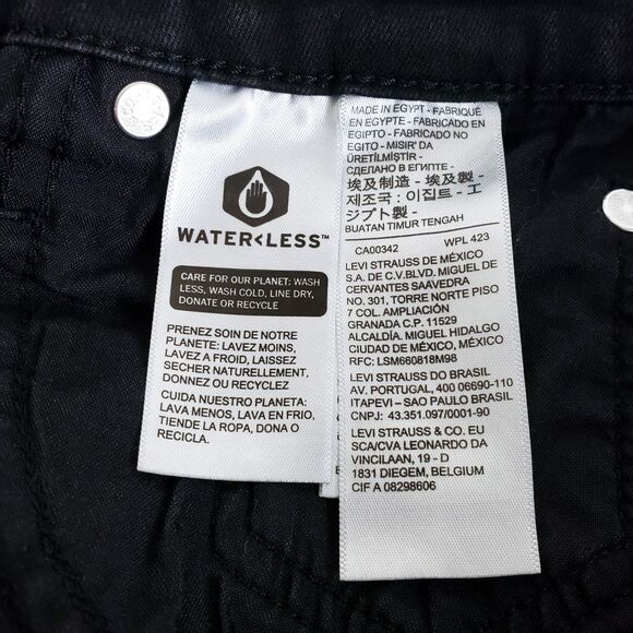 Levi's Womens 726 Flare Jeans Black Size 31 Dark Academia Dark Bohemian Rocker - Picture 9 of 12